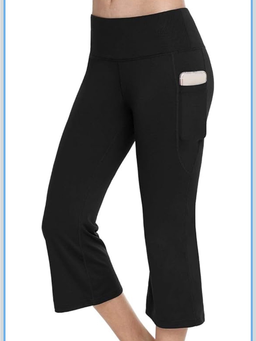 baleaf Women Flare Capri Leggings with Pockets